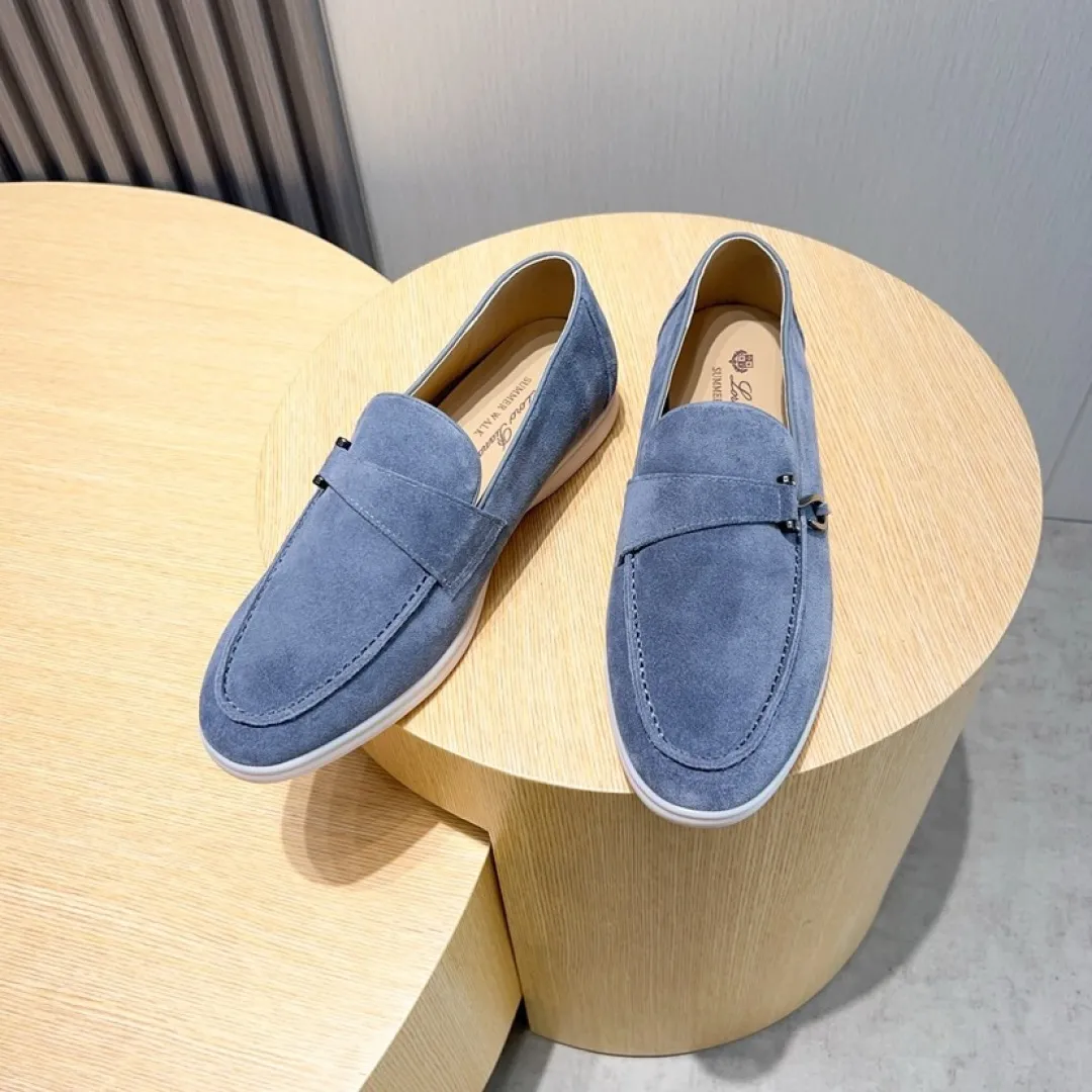 Men's Men's Shoes💰Men's Shoes💰440💰[loro piana] Couple's Style - The new moccasins are made of water-repellent treated suede uppers with rubber soles, a classic. The complex craftsmanship and meticulous structure make the shoes light and soft, allowing you to walk comfortably and freely. Perfect for wearing at the beach or out in the water during the summer. Women’s size: 35-40 Men’s size: 38-45